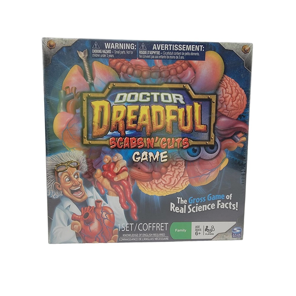 NIB Spin Master Dr. Dreadful Scab & Guts Board Game Body Part Learning Factory